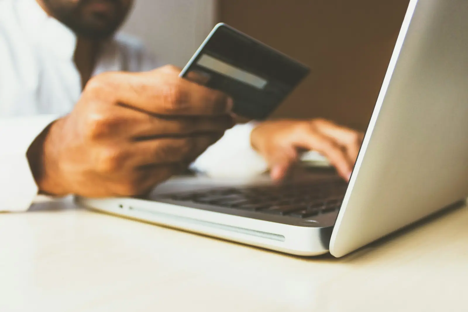 An online store checkout on a laptop