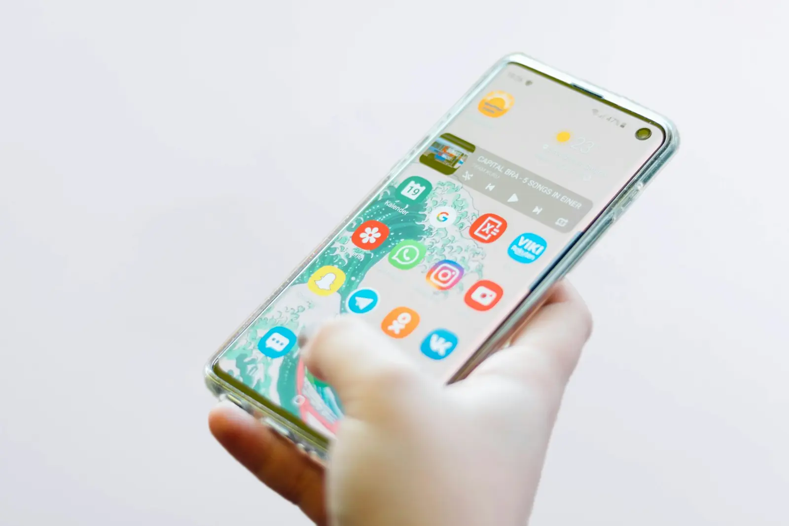 A person using a mobile app